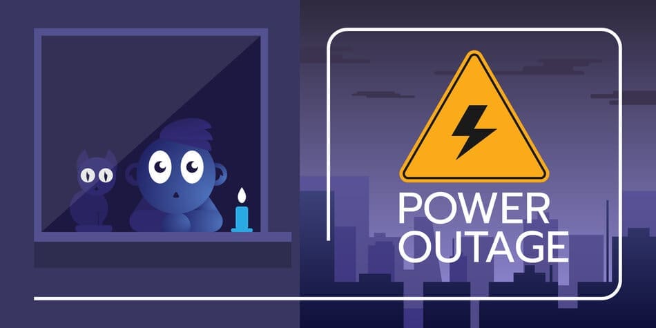 Illustrates blackout emergency